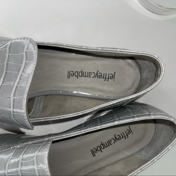 Jeffery Campbell Marko Gray Crocodile Loafer 7.5 - Picture 10 of 11